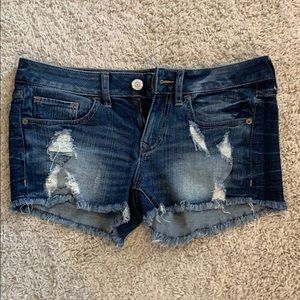 Size 4 express jean shorts - distressed